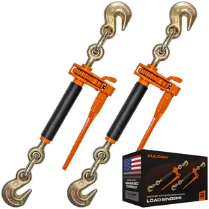 Vulcan Folding Handle Ratchet Binder 12000 lbs SWL 2Pack Cargo Trailer Straps Heavy Duty Repair Tool Kit Truck Vehicle Atwood Rope