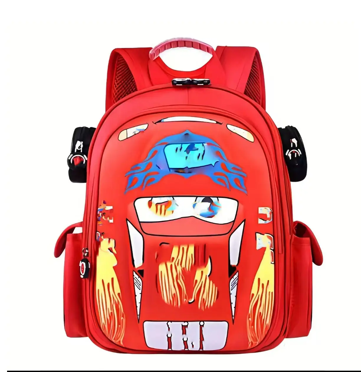 Kids' Cartoon Character Casual Printed Backpack (6.7x11x14.5 in) for Ages 3-14, Nylon Back to School Haul Bag with Padded Straps, Multiple Compartments, Adorable Cartoon Print Sparks Smiles, Roomy for Books and Lunch, Lightweight Daily Use Bag