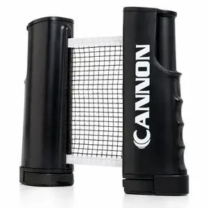 Cannon Sports Retractable Table Tennis Net – Clamp-On Portable Net for Any Table – Adjustable Length up to 6 Feet, Fits Tables up to 2 Inch Thick – Indoor & Outdoor Play