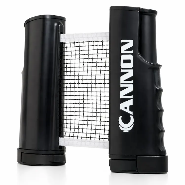 Cannon Sports Retractable Table Tennis Net – Clamp-On Portable Net for Any Table – Adjustable Length up to 6 Feet, Fits Tables up to 2 Inch Thick – Indoor & Outdoor Play
