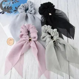 Pure Color Hair Scarf Scrunchies, Satin Hair Tie, Hair Elastic, Scrunches Set, Gift For Her, Birthday,Christmas