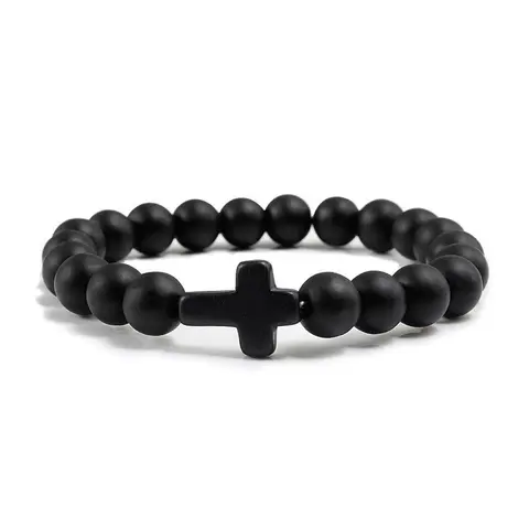 Unisex Cross Beaded Bracelet, Adjustable Fashion Accessory for Daily Wear, Perfect Gift Choice for Any Occasion, Beautiful Bracelets, Crystal Bracelets