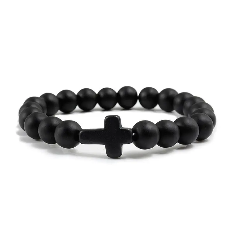 Unisex Cross Beaded Bracelet, Adjustable Fashion Accessory for Daily Wear, Perfect Gift Choice for Any Occasion, Beautiful Bracelets, Crystal Bracelets
