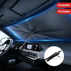 Car Sunshade Retractable Front Windshield Cover, UV Protection Car Window Shade, Heat Insulation Car Interior Sunscreen