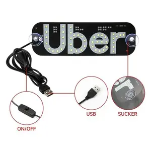 Universal USB LED Taxi Light Sign for Car Windshield Suction Cup Decal Rideshare Display Indicator All Vehicles Cars Trucks SUVs RVs Compatible Gift for Men Taxi Driver Accessory USB Powered On Off Switch  Light Car Embellishment Holiday