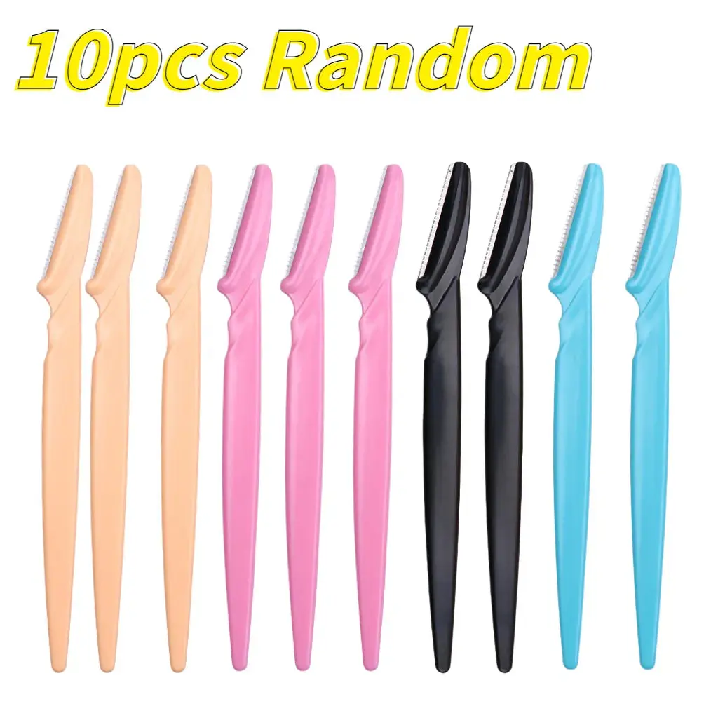 Eyebrow Razor Eyebrow Trimmer Women Face Razor Hair Remover Eye Brow Shaver Blades for Cosmetic Beauty Makeup Tools 1/5/10 Pcs