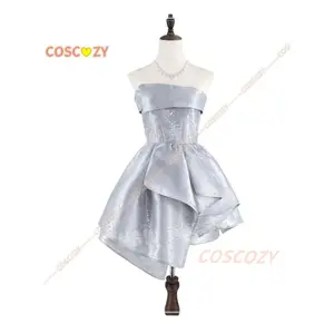 Love And Deepspace Glamorous Self Cosplay Costume Shiny Tulle Diamond Applique Short Dress Anime Character Party Outfit