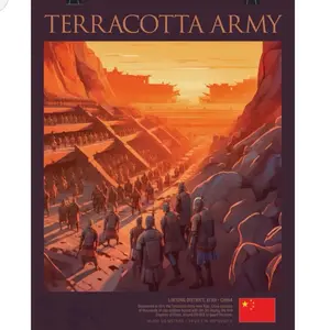 Terracotta Army Poster - Classic Travel Wall Decor