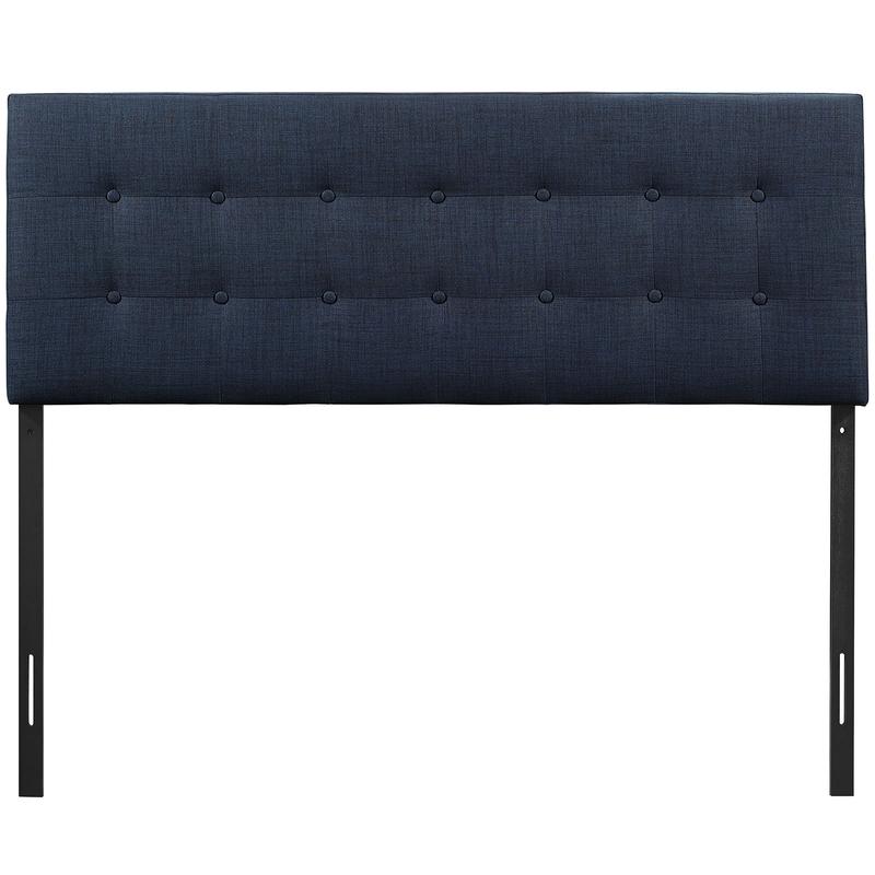 Modway Emily King Upholstered Fabric Headboard in Navy