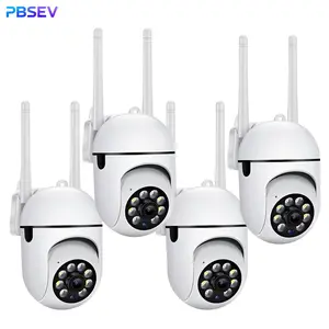 PBSEV Security Cameras for Home Protection, 4Pcs 1080P Panoramic Bluetooth/WiFi Indoor Camera with Motion Tracking, Automatic Color Night Vision, 2-Way Talk Surveillance Cam