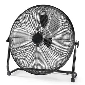 20'' Industrial High-Velocity Floor Fan, 3-Speed Metal Fan with 120°Adjustable Tilt, Carry Handle, Quiet Standing Drum Fan, Max 2661 CFM for Workshops, Garages, Large Commercial Spaces