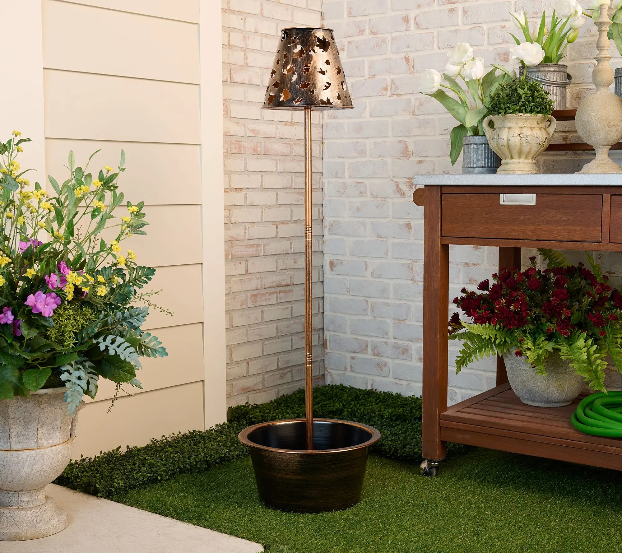 Girl Next Door Illuminated Fall Harvest Lamp with Planter Girl Next Door Illuminated Fall Harvest Lamp with Planter