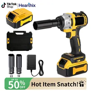 Powerful High Torque Cordless Impact Wrench & Drill Kit with one 4.0Ah Battery Charger, Complete Drill Bit & Sleeve Accessories, Electric Impact Wrench Set for Car and Heavy DIY Gift for Father's Day, Power Tools summerwins