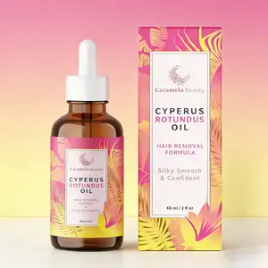 Caramela Beauty Cyperus Rotundus Oil – Natural Permanent Hair Reduction & Soothing Skin Care Oil - 60ml/2oz