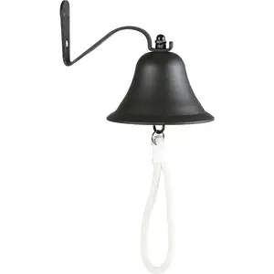 Outdoor & Indoor Dinner Bell - Large Cast Iron Bell, Ideal for Wall or Hanging, Suitable for Home, School or Church