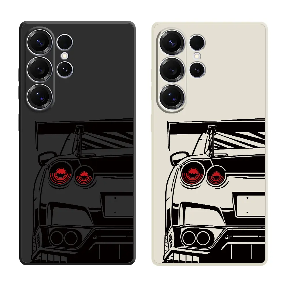 Glow-in-the-Dark Racing-Inspired Art Phone Case for Samsung Galaxy S26 Ultra, S25 Edge, S24 Plus, S23 FE, S22, S21 - Silicon-Plastic Shockproof Soft TPU Cover with Lanyard, Button Protection, Letter Design
