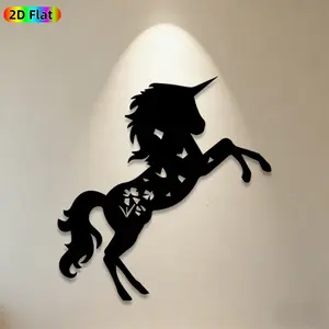 1pc Unicorn Metal Wall Art, Magical Unicorn Statue Mural, Ideal Gift for New Year, Easter, Fantasy Decor Enthusiasts, Weather-Resistant Metal Wall Decor Wall Sculptures, Perfect for Bedroom Wall & Garden Fence, Enchanting Home & Outdoor Decor