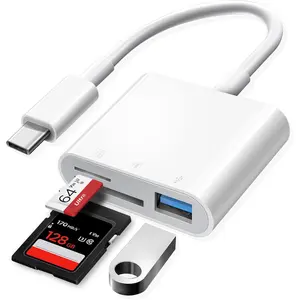 USB C SD Card Reader, Oyuiasle USB C to SD Card for iPhone 15 16/iPad/Mac/Laptop, USB-C/Type C Memory Card Adapter for iMac, iPad Pro Air Mini, MacBook Pro Air,Galaxy,MicroSD/SD