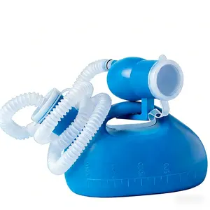 2000ML portable urinal with 62.99in extendable catheter, thick and odor resistant large capacity urinal, easy to wake up at night, suitable for the care of the elderly and children