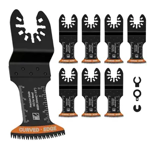 7 count Curved   Oscillating  , Curved Edge Oscillating Multitool  Clean Cut for , Plastic