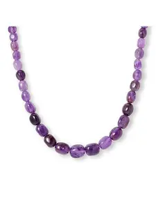 Mine Finds by Jay King 18" Amethyst Sterling Silver Graduated Bead Necklace
