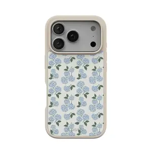 Casely iPhone 17 Pro Max Case | Nantucket Cottage | Blue Hydrangea | Align Soft-Touch Flexible Bumper Case | Compatible with MagSafe