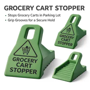 Kart Stopper for Grocery Shopping Carts - Prevents Rolling Away - Ideal for Supermarkets & Retail Settings