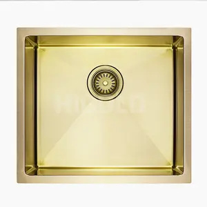HIGOLD Single Bowl Undermount Kitchen Sink, 10inch, Nano, PVD Gold