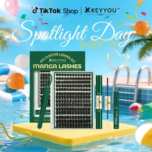 StarrlNight Kit  | KEYYOU Black Pearl Lash Clusters | Waterproof & Long-Lasting | Fashion Wet Look | Beginner-Friendly DIY | Salon-Grade Lash Extension Alternative | Flawless Voluminous Finish | Evil lash | Trendy Must-Have #SpotlightDay