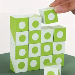 3D Puzzle Board Game Set, Educational Logic Thinking Toy, Wooden Brain Teaser for Kids & Adults, Christmas Halloween Thanksgiving Gift