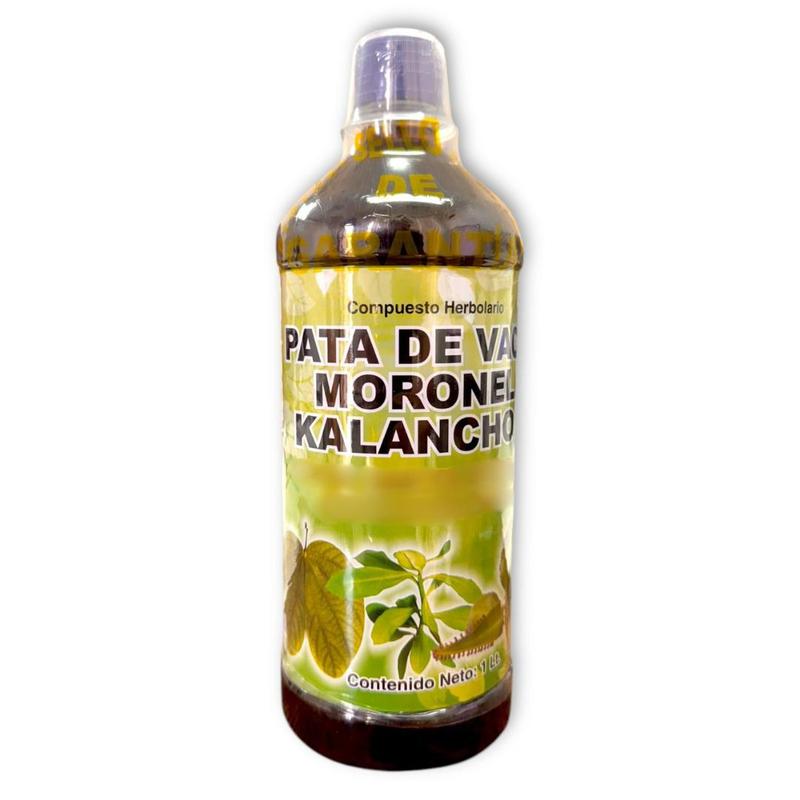 New - Pata de Vaca, Moronel, Kalanchoe - Juice Tonic- Jugo De Pata de Vaca, Moronel, Kalanchoe -   de 1 litro (33.3Fl Oz)