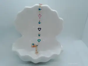 tobillera laminada en 14k