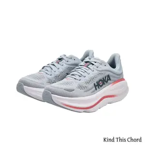 Light Grey & White Running Sneakers with Pink Accents, Breathable Knit Mesh Upper, Ultra-Cushioned Curved Midsole, Lightweight Shock-Absorbing Footwear for Long Runs & All-Day Casual Wear
