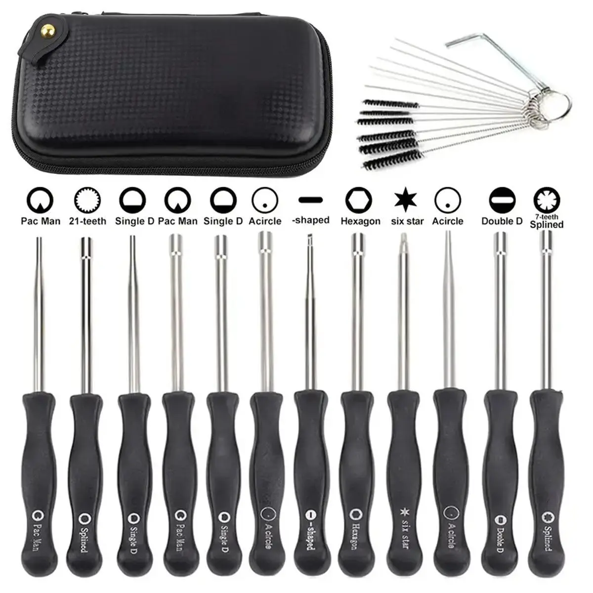 Carburetor Adjustment Tool, Carburator Adjusting Kit for 2-Cycle Small Engine, Power Tool Accessories for Poulan Husqvarna STHIL Echo Ryobi Troy Bilt Trimmer Weedeater Chainsaw, Repair Toolkit, Tool Kit Set