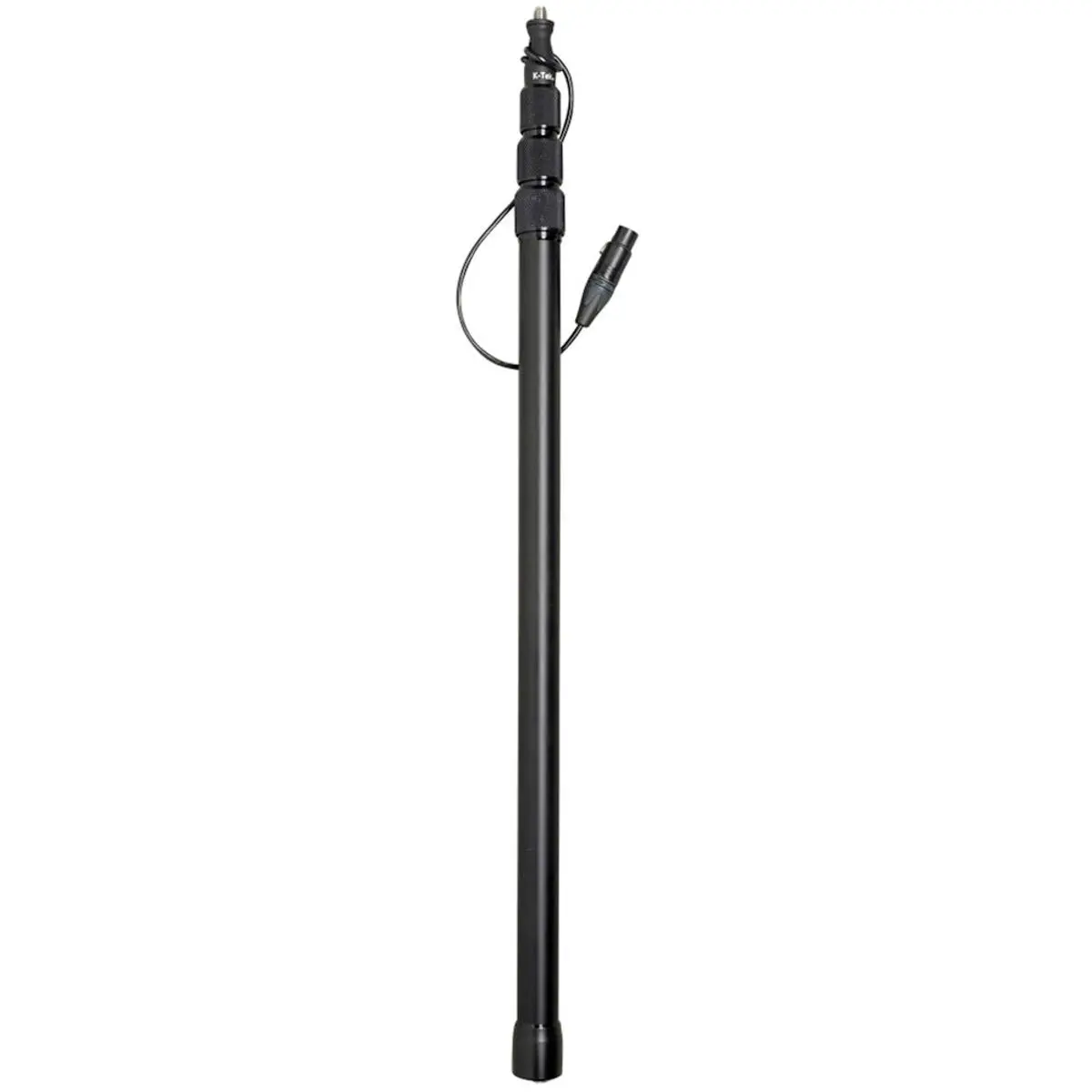 K-Tek 2'.5" to 7'.2" 4-Section Aluminum Avalon Series Boom Pole with Internal Coiled Cable, Female and Male XLR, Bottom Exit