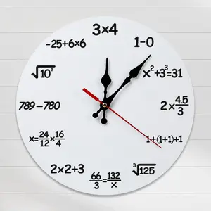 10in/12in Math Geek Wall Clock | Funny Math Equations  Decorative Clock for Classroom/Office/Room | Perfect for math enthusiasts