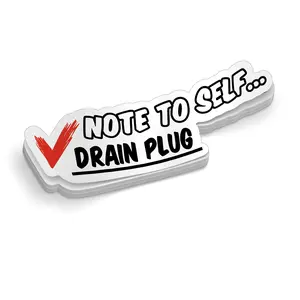 Drain Plug Reminder - Funny Boat Sticker