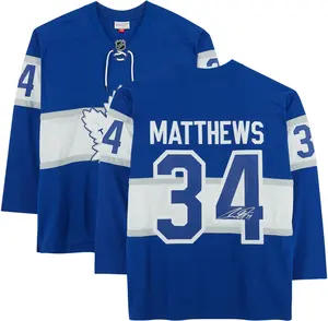 Auston Matthews Toronto Maple Leafs Autographed 2017 NHL Centennial Classic Mitchell & Ness Replica Jersey - Fanatics Authentic Certified