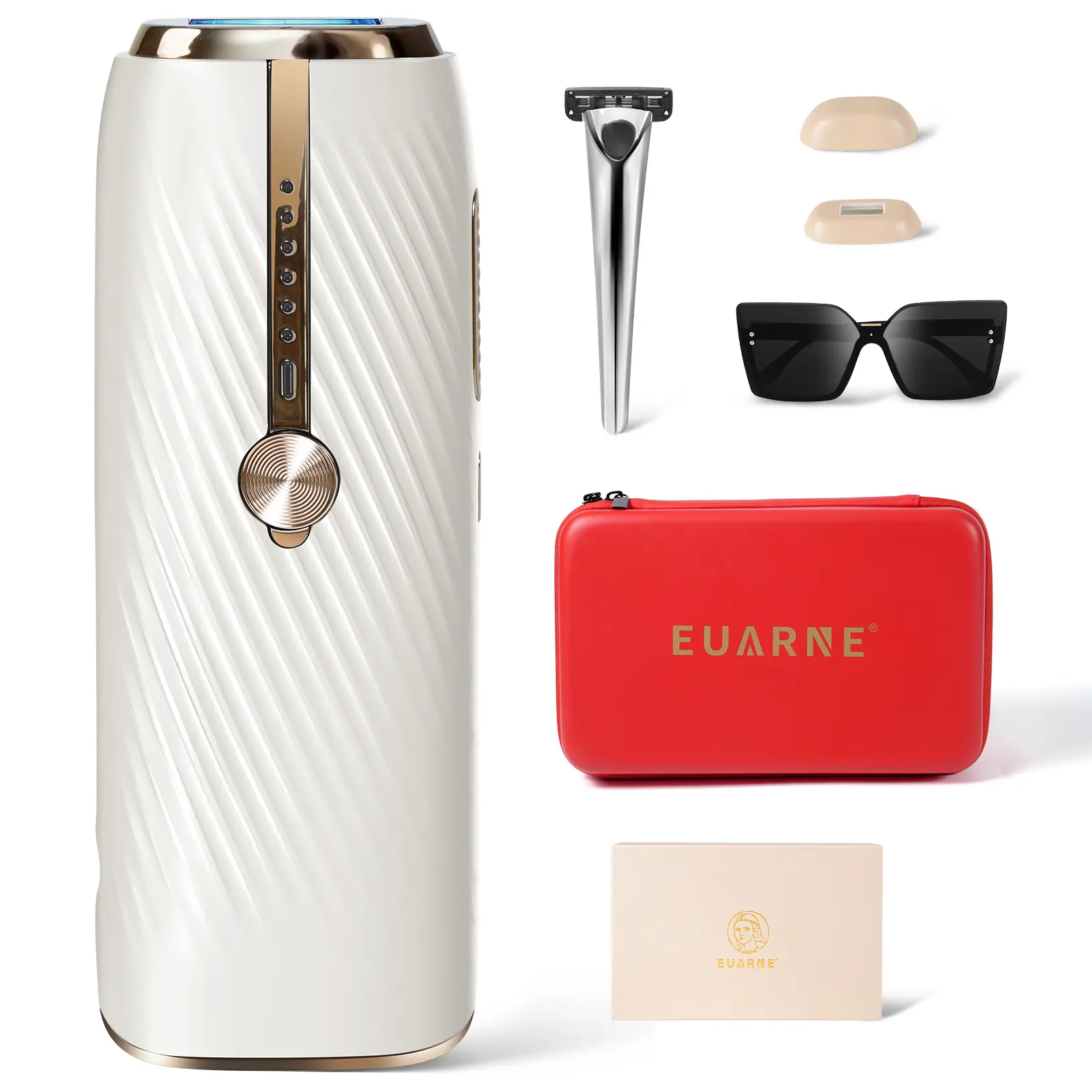 Laser Hair Removal for Women and Men, Dual-Pulse Technology, Sapphire Ice Cooling System, 3 Week Hair Reduction, Storage Bag for Traval - Comfort, Epilator, Ipl, Smooth, Facial