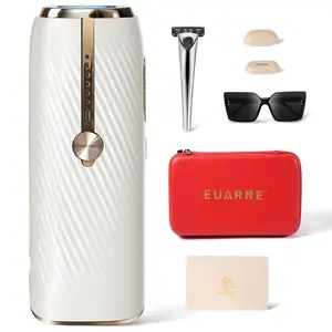 Laser Hair Removal for Women and Men, Dual-Pulse Technology, Sapphire Ice Cooling System, 3 Week Hair Reduction, Storage Bag for Traval - Comfort, Epilator, Ipl, Smooth, Facial