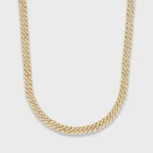 Iced Micro Prong Cuban Chain (Gold) - 6mm