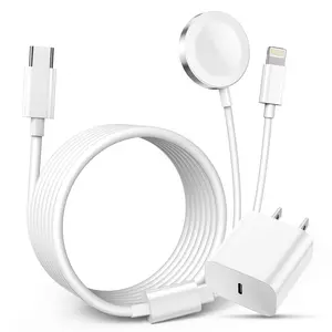 2 in 1 for Apple Watch Charger,USB C to Lightning Cable 6FT with Wall Charger for iWatch Series 10/9/8/7/6/5/SE/Ultra & iPhone 14/13/12/11/AirPods