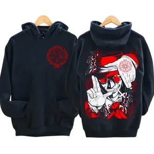 Ultimate Vampire unisex Hoodie, Anime Lovers Hellsing Alucard Face Hell Sing Gift Shirt, Trendy Shirt