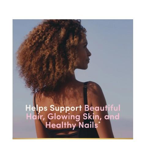 Nature's Bounty Hair Skin & Nails Gummies with 2500 mcg Biotin 230 Count Strawberry Flavor Antioxidant Vitamins C & E Edible Fitness Dietary Supplement for Beauty Healthcare Bathroom