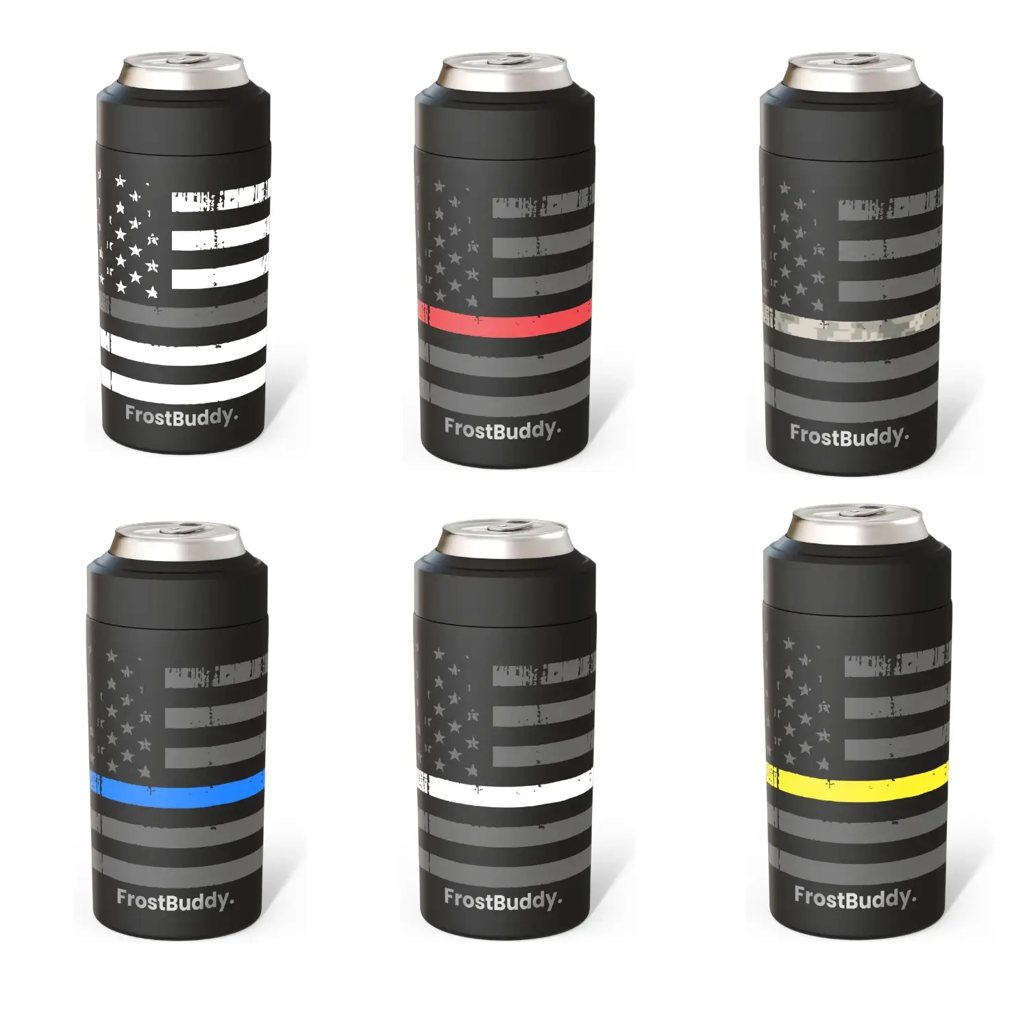 Custom First ResponderFrostBuddy Universal Can Cooler | Personalized Gift Edition Firefighter Police EMS Dispatch Armed Forces Corrections