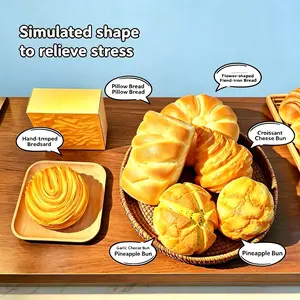 Bear Bread Squishy Toy - Slow Rising Stress Relief Squeeze Toy, Cute Kawaii Soft Bread Stress Ball for Kids & Adults, Anti-Anxiety Fidget Toy for Sensory Play & Desk Decoration