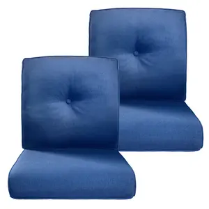 Belord Luxury 4" Thick Outdoor Cushion Set - 22 x24 Inch 28D Sponge Filling Fade-Resistant Chair Cushion, Spill Proof Removable Patio Furniture Replacement Cushions for Sofa Bench Swing