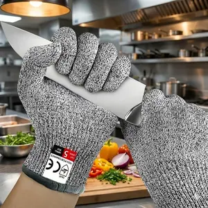 Heavy-Duty Cut-Resistant Work Gloves Ultimate: Kitchen Safety, Outdoor Use, Fishing & Food Processing. Anti-Slip, Breathable, Durable & Anti-Tear for Enhanced Protection.