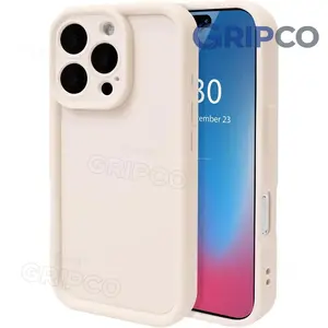 Phone Cases for iPhone 17 Pro Max 16 15 14 13 12 11 Pro Max Plus Flexible Liquid Silicone Matte Back Cover Shockproof Phone Case Camera Protection Light Weight Protective Bumper Cover case for iPhone 17 Pro Max-Cream