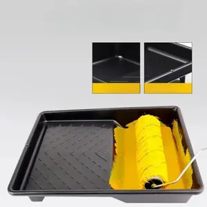 3pcs Plastic Paint Trays - Durable Roller Tray Design for Latex Paint, Coating & Wall Painting, Multi-Size Kit for Home & DIY Painting Tasks.